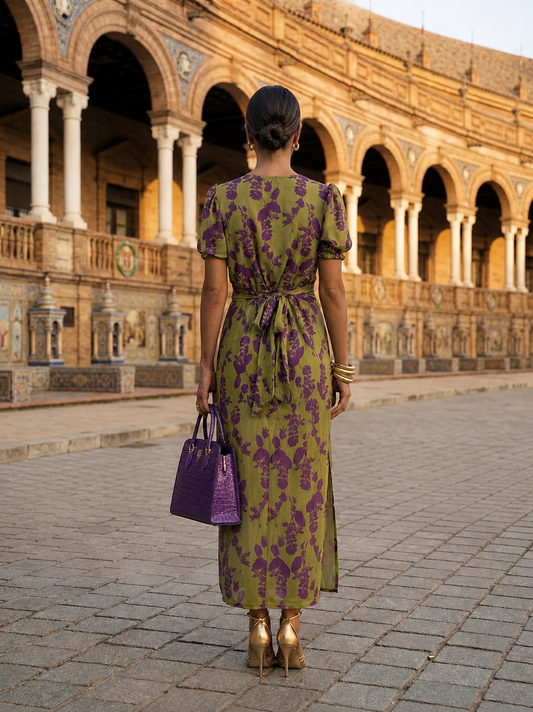 Vestido Maxi Floral con Caída Fluida