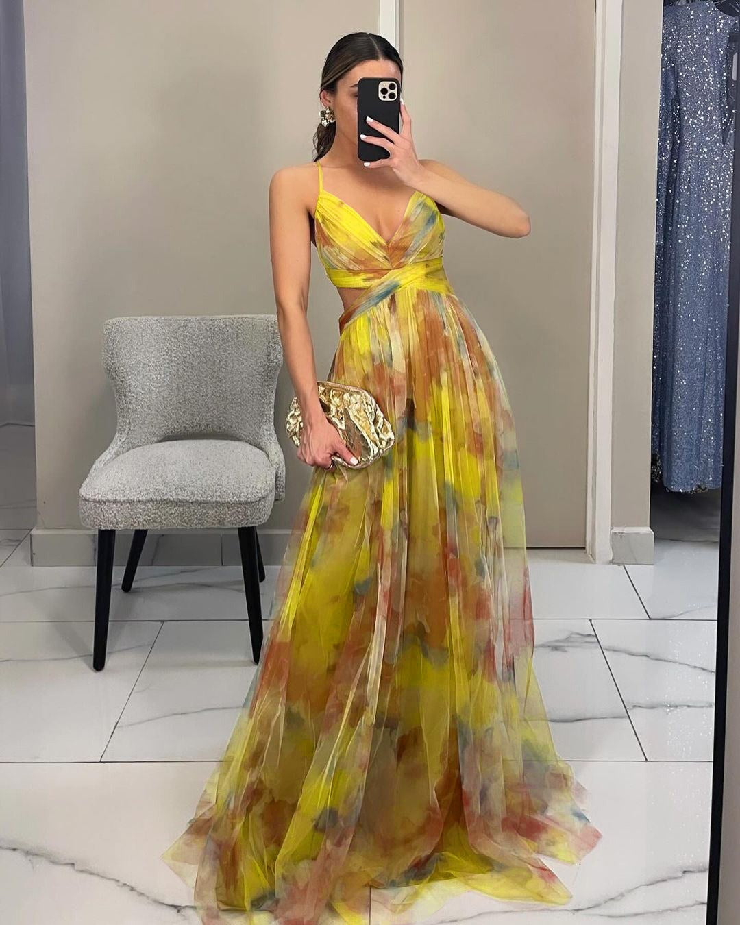 Clara - Vestido largo de gasa