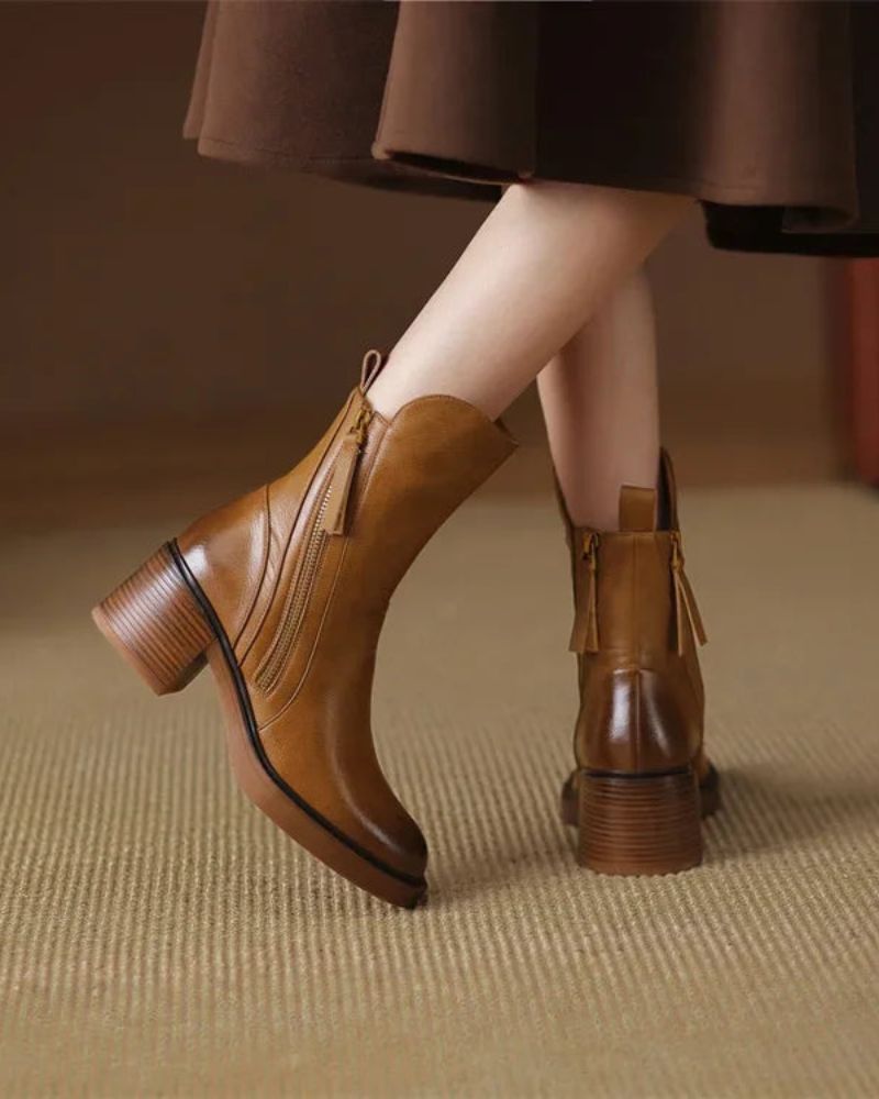 Gala - botas de cuero negras, elegantes y cómodas