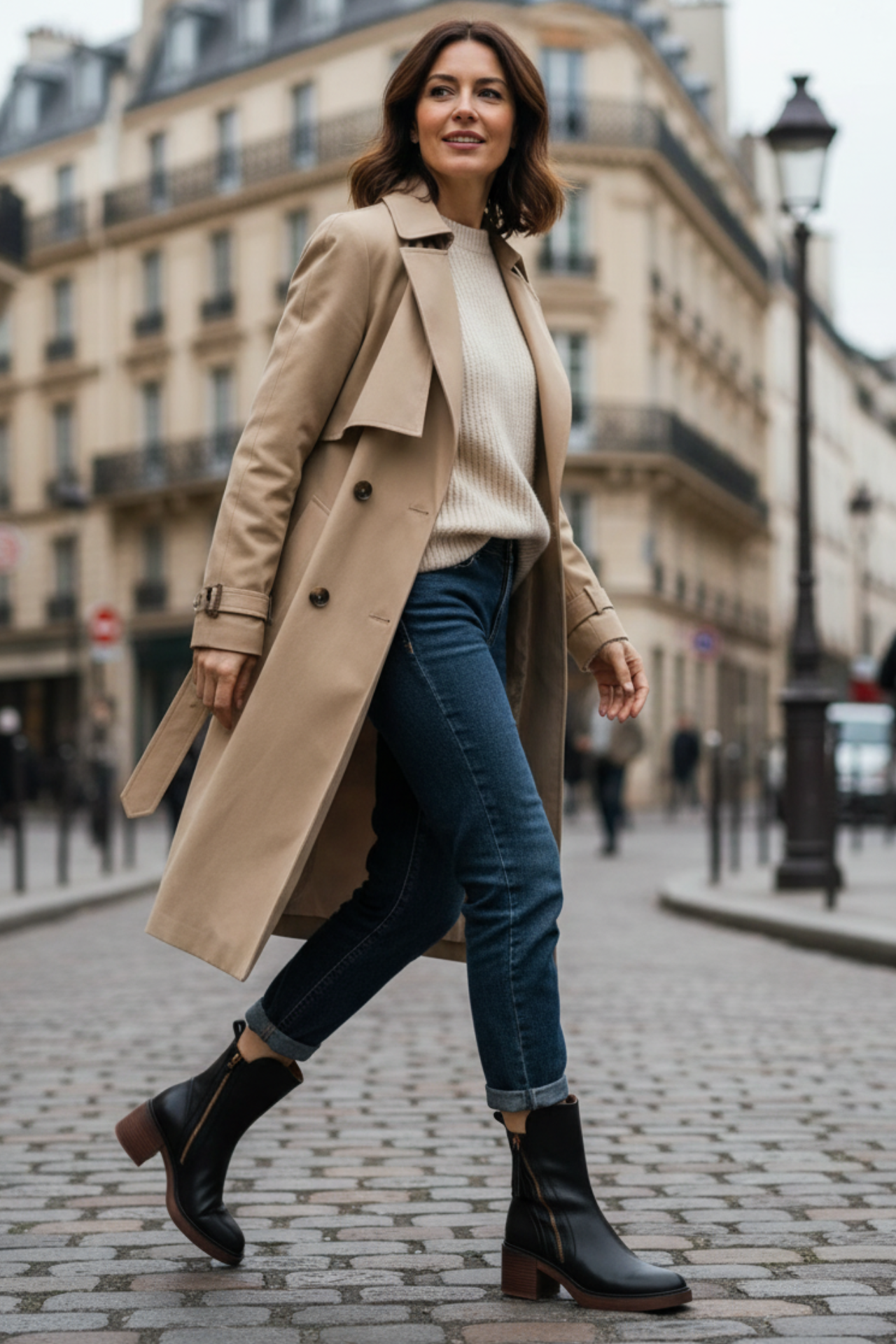 Gala - botas de cuero negras, elegantes y cómodas