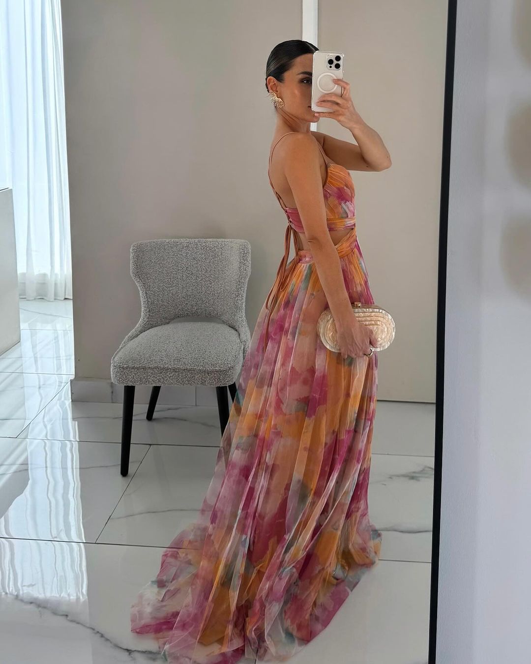 Clara - Vestido largo de gasa