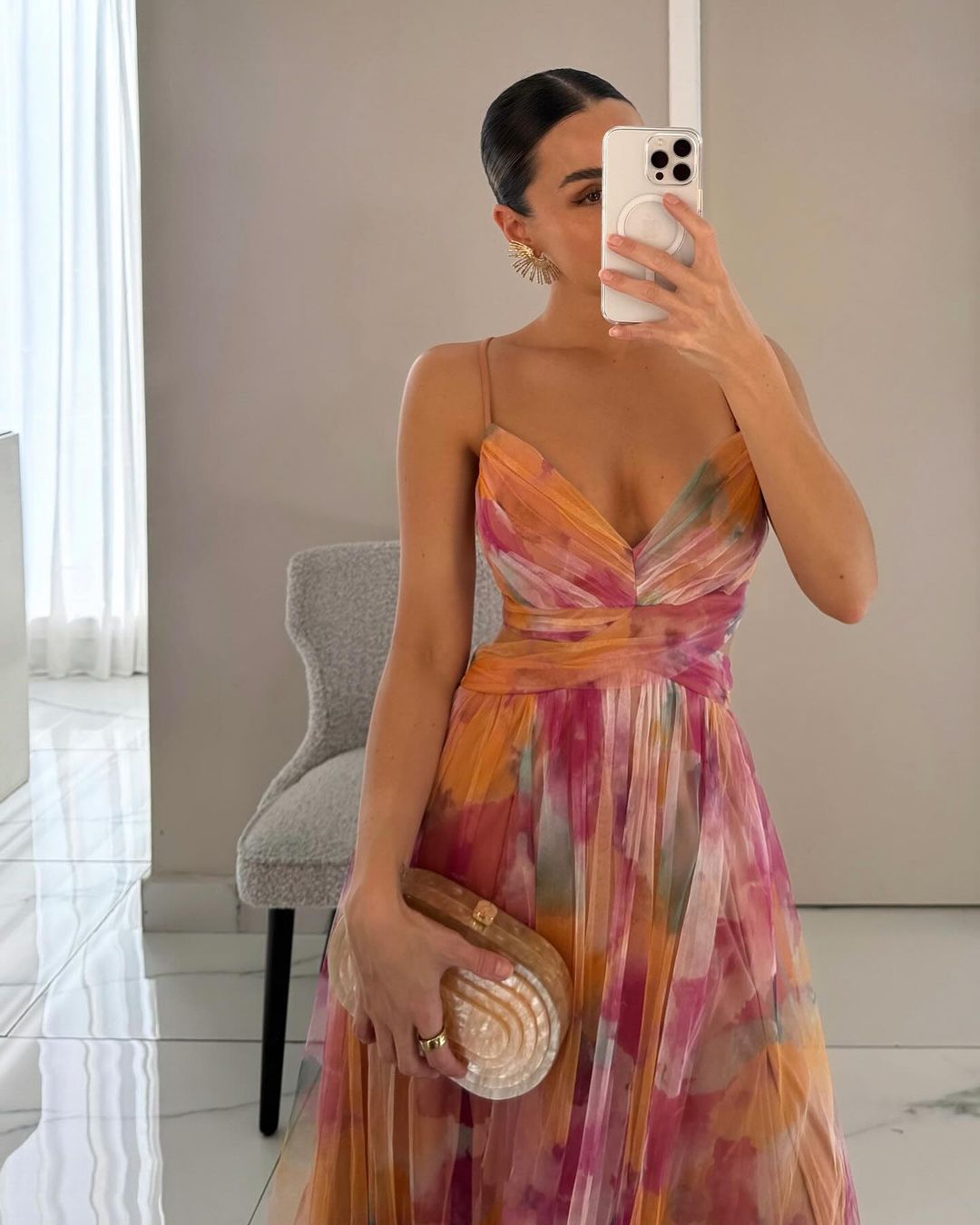 Clara - Vestido largo de gasa
