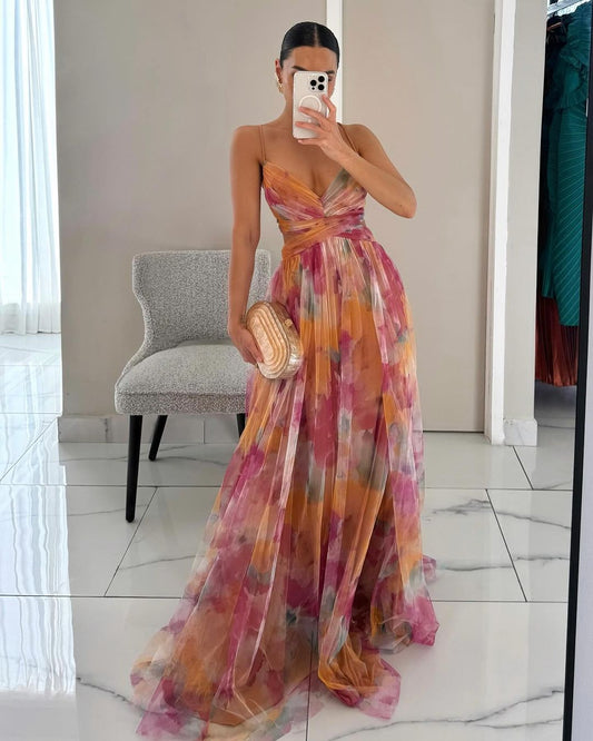 Clara - Vestido largo de gasa