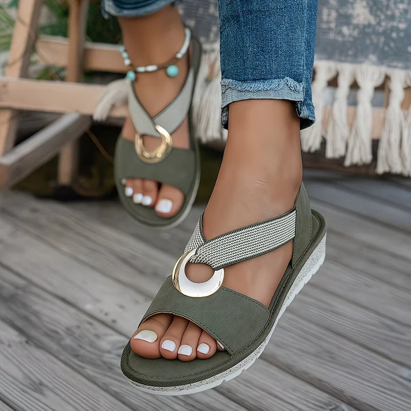 Sandalias Ronda - Planas con Hebilla Metálica