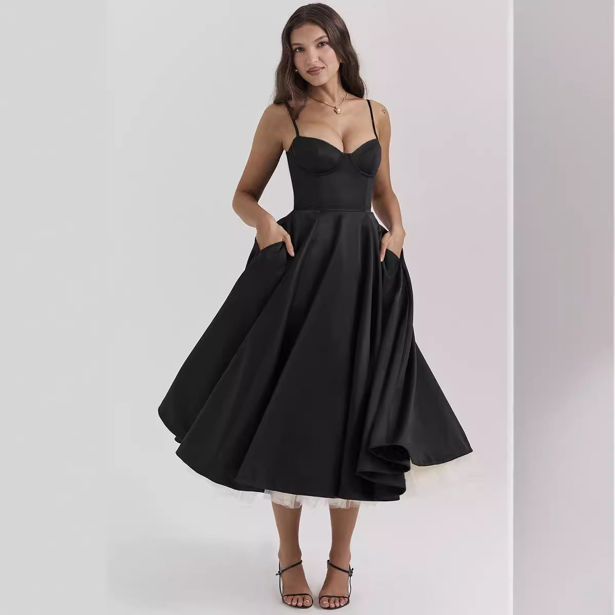 Valeria - Vestido midi romántico de verano
