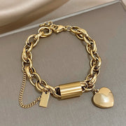 Pulsera en forma de corazón | Oro