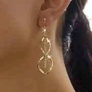Pendientes en forma de espiral de estallido solar - Oro