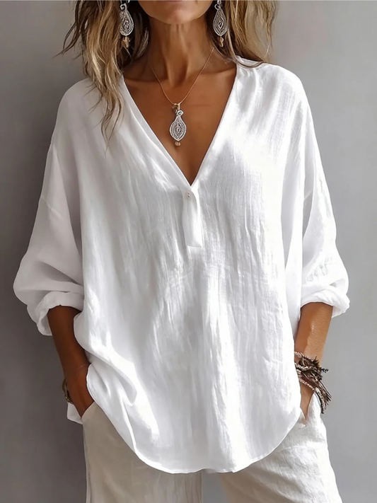 Ana - Elegante blusita con cuello en V