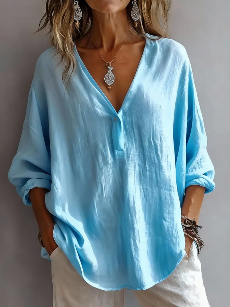 Ana - Elegante blusita con cuello en V