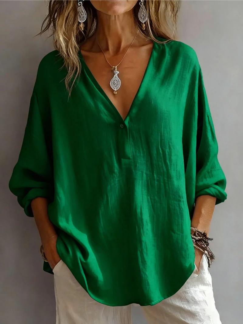 Ana - Elegante blusita con cuello en V