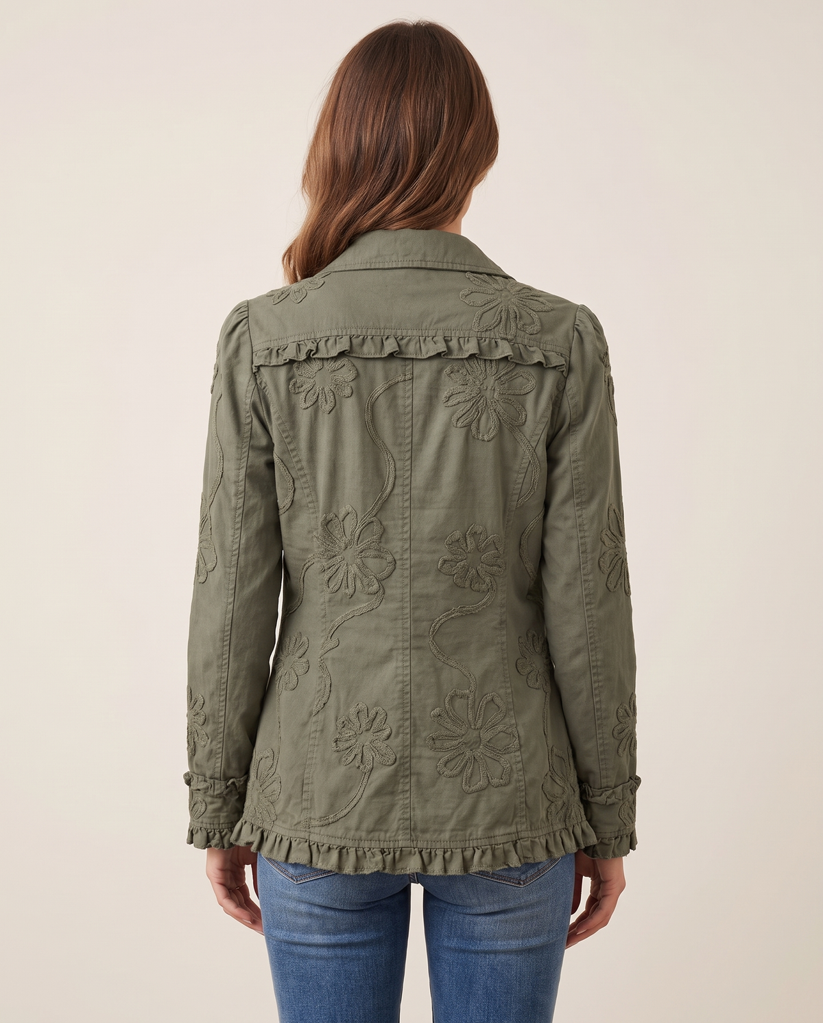 Ascensión | Chaqueta Bordada con Volantes