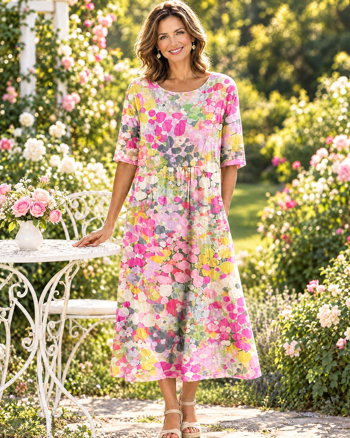 Amanda Vestido Floral - Rosa - nueva 1
