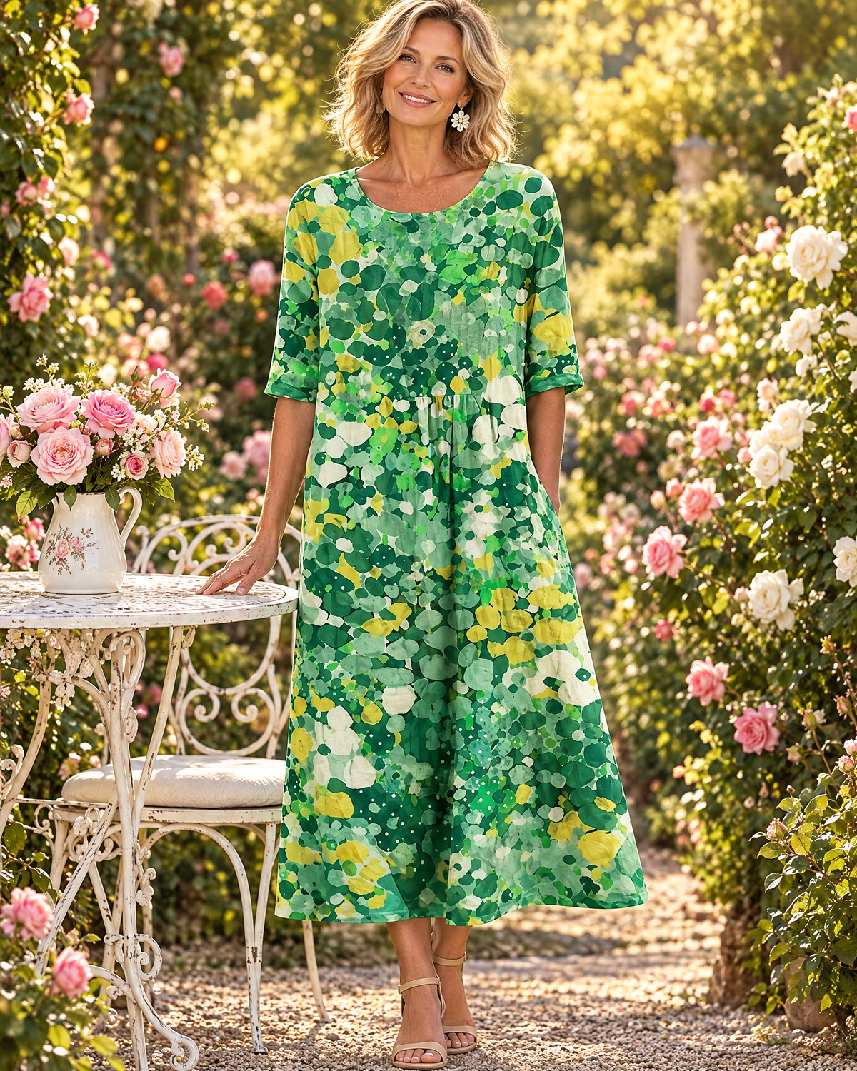 Amanda Vestido Floral - Verde - nueva 1
