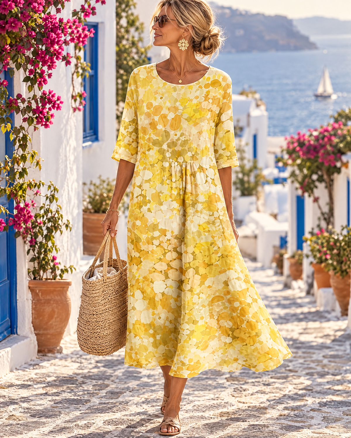 Amanda Vestido Floral - Amarillo - nueva 2