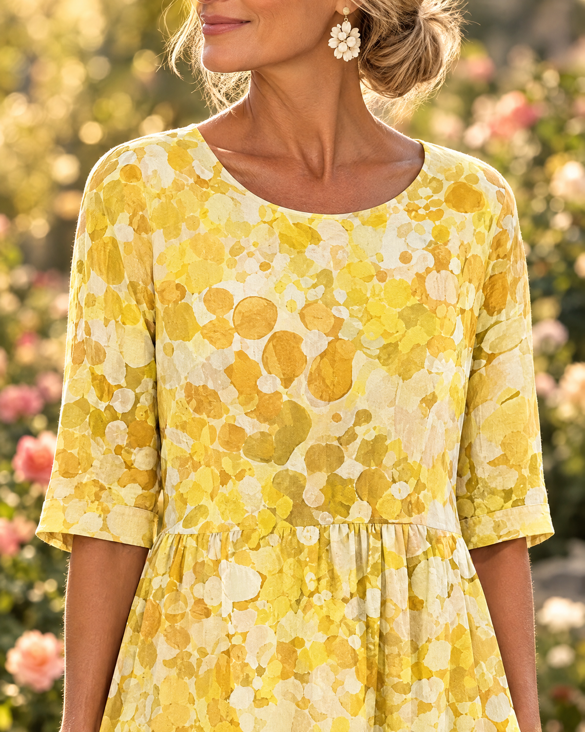 Amanda Vestido Floral - Amarillo - nueva 3