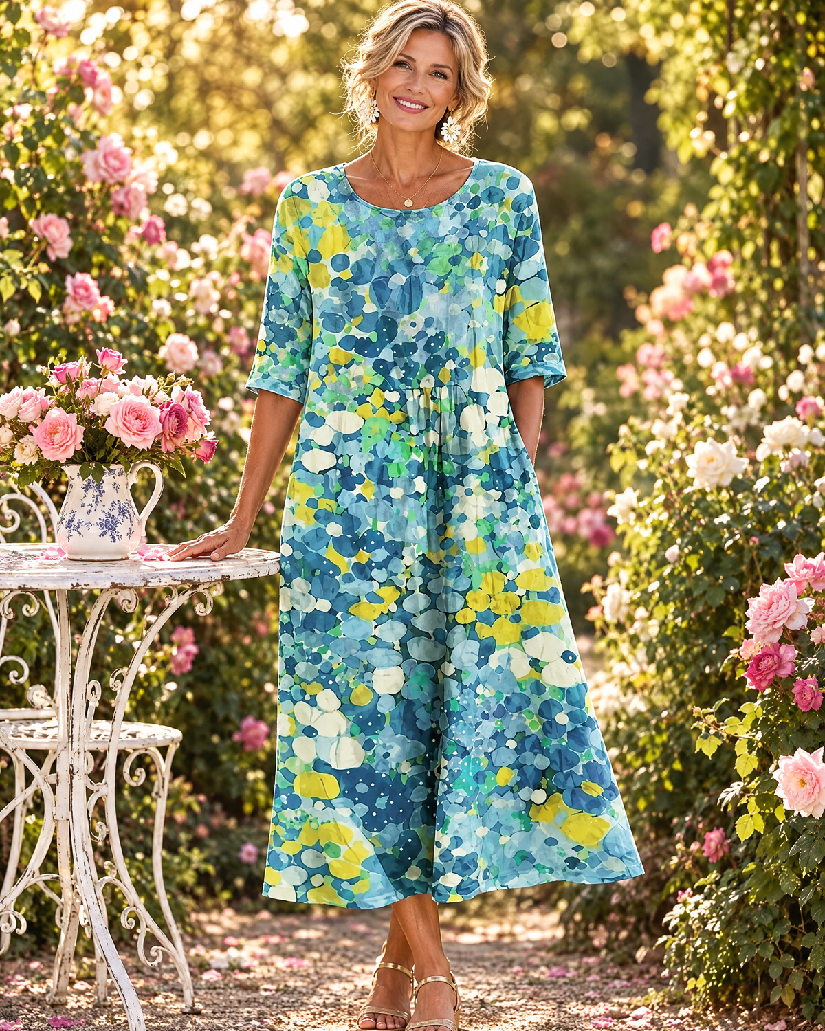 Amanda Vestido Floral - Azul - nueva 1