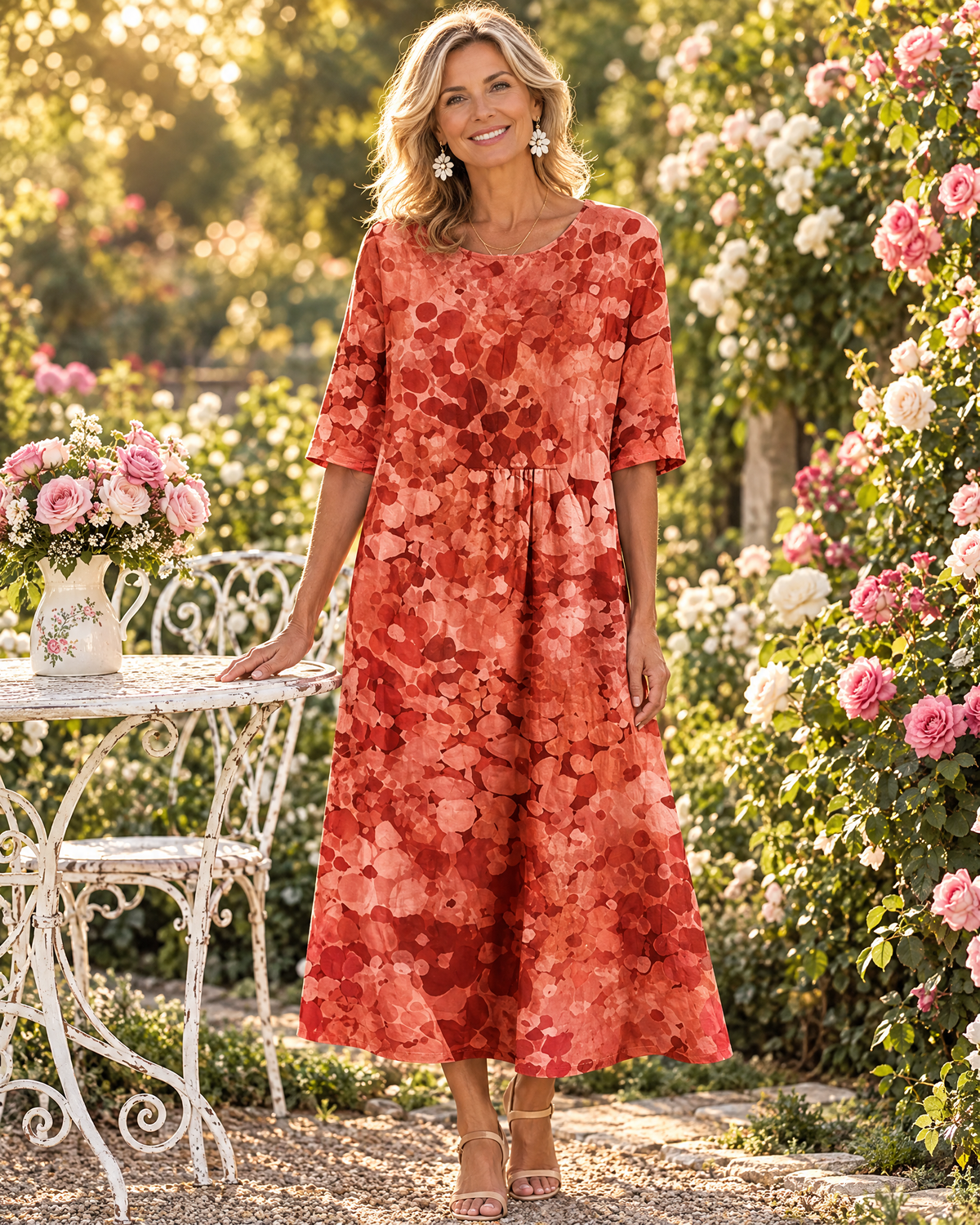 Amanda Vestido Floral - Rojo - nueva 1
