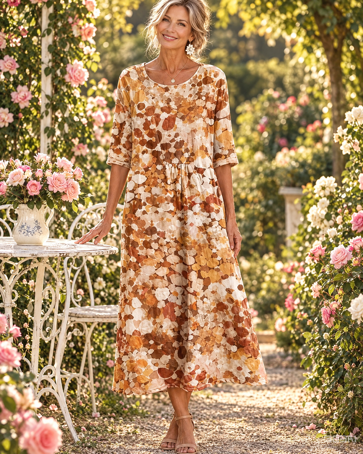 Amanda Vestido Floral - Marron - nueva 1
