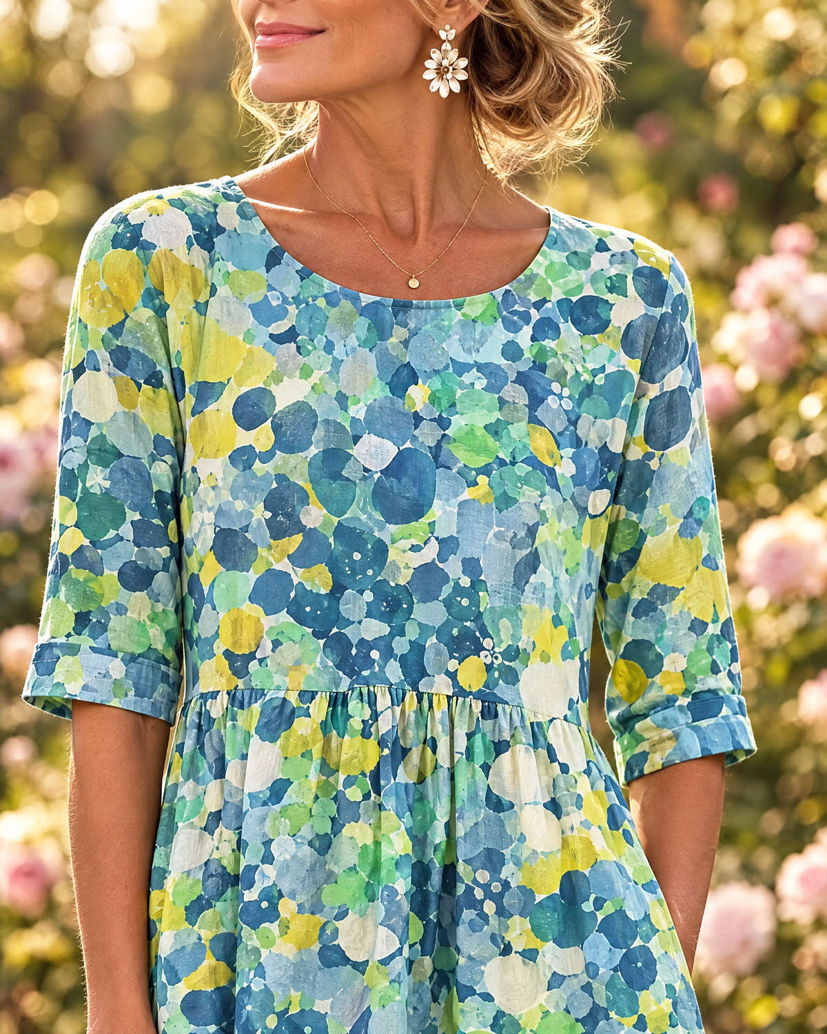 Amanda Vestido Floral - Azul - nueva 3