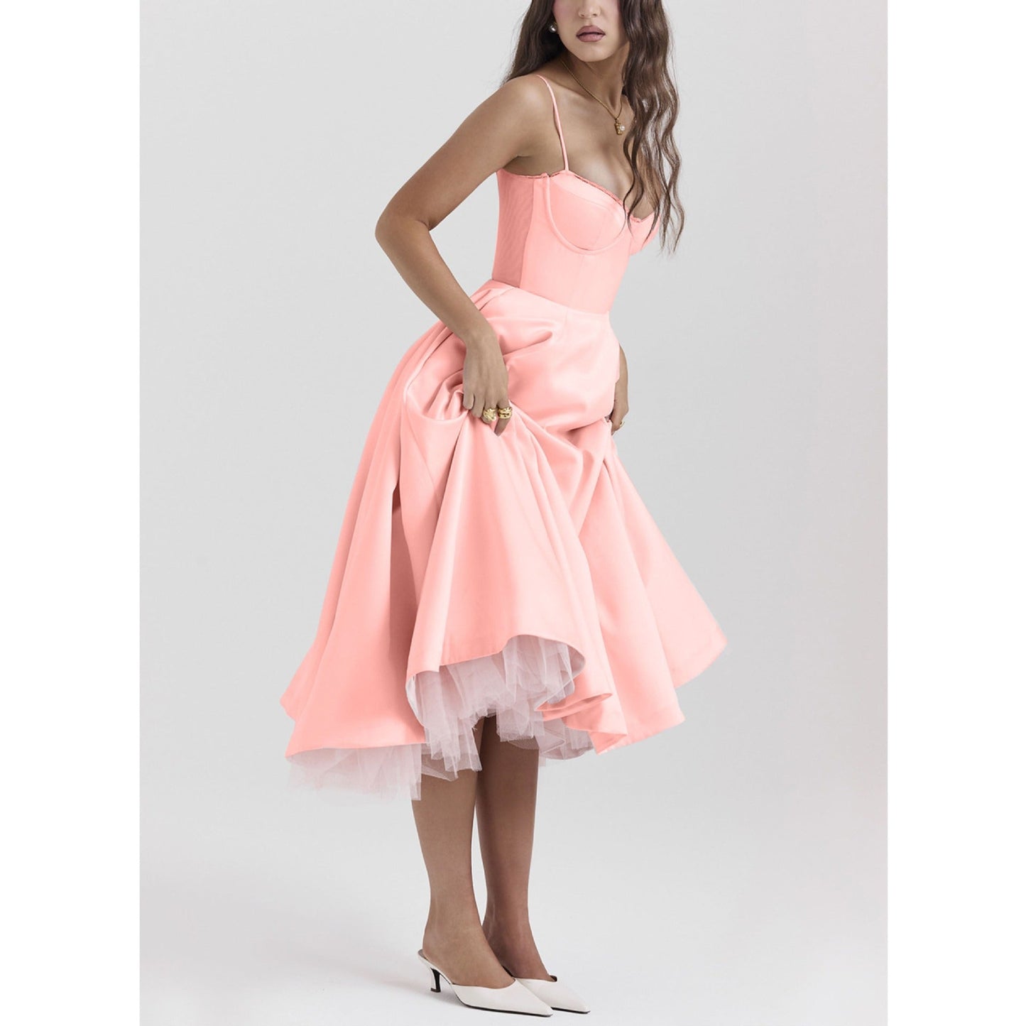 Valeria - Vestido midi romántico de verano
