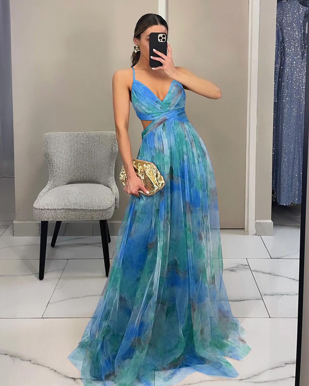 Clara - Vestido largo de gasa