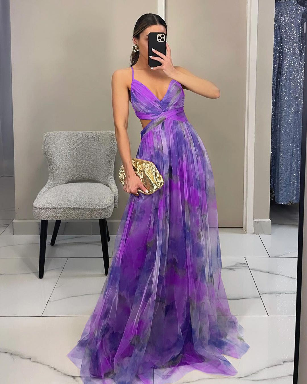 Clara - Vestido largo de gasa