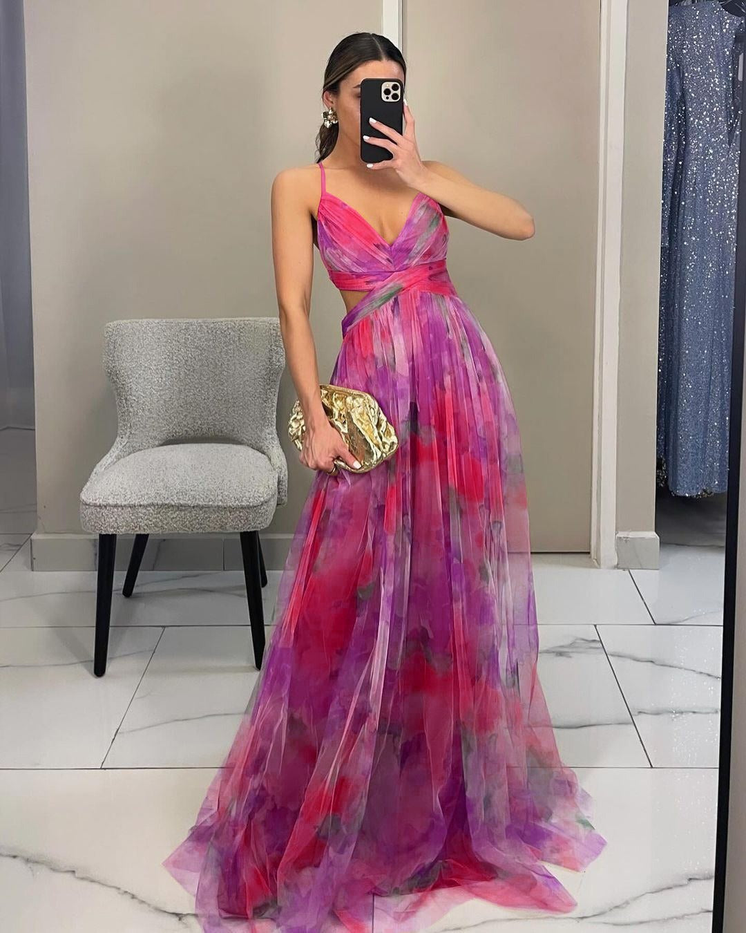 Clara - Vestido largo de gasa